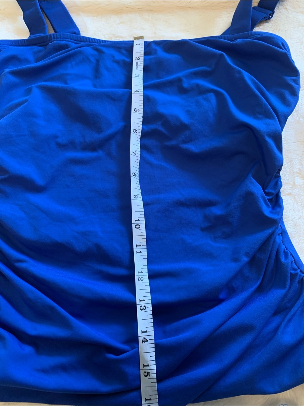 Carmen Marc Valvo Royal Blue Girls' One-Piece Swimsuitt Bikini top only - Picture 4 of 5